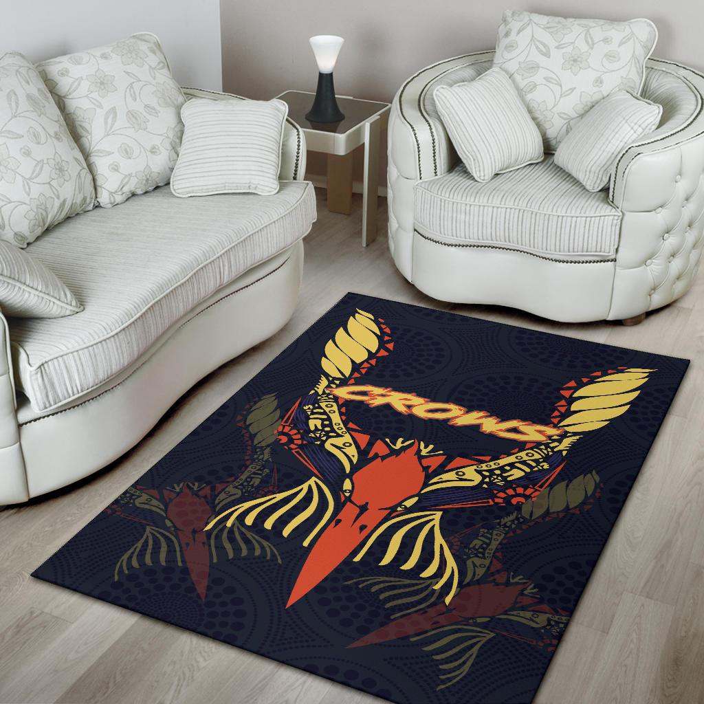 Adelaide Area Rug Simple Indigenous Crows - Vibe Hoodie Shop