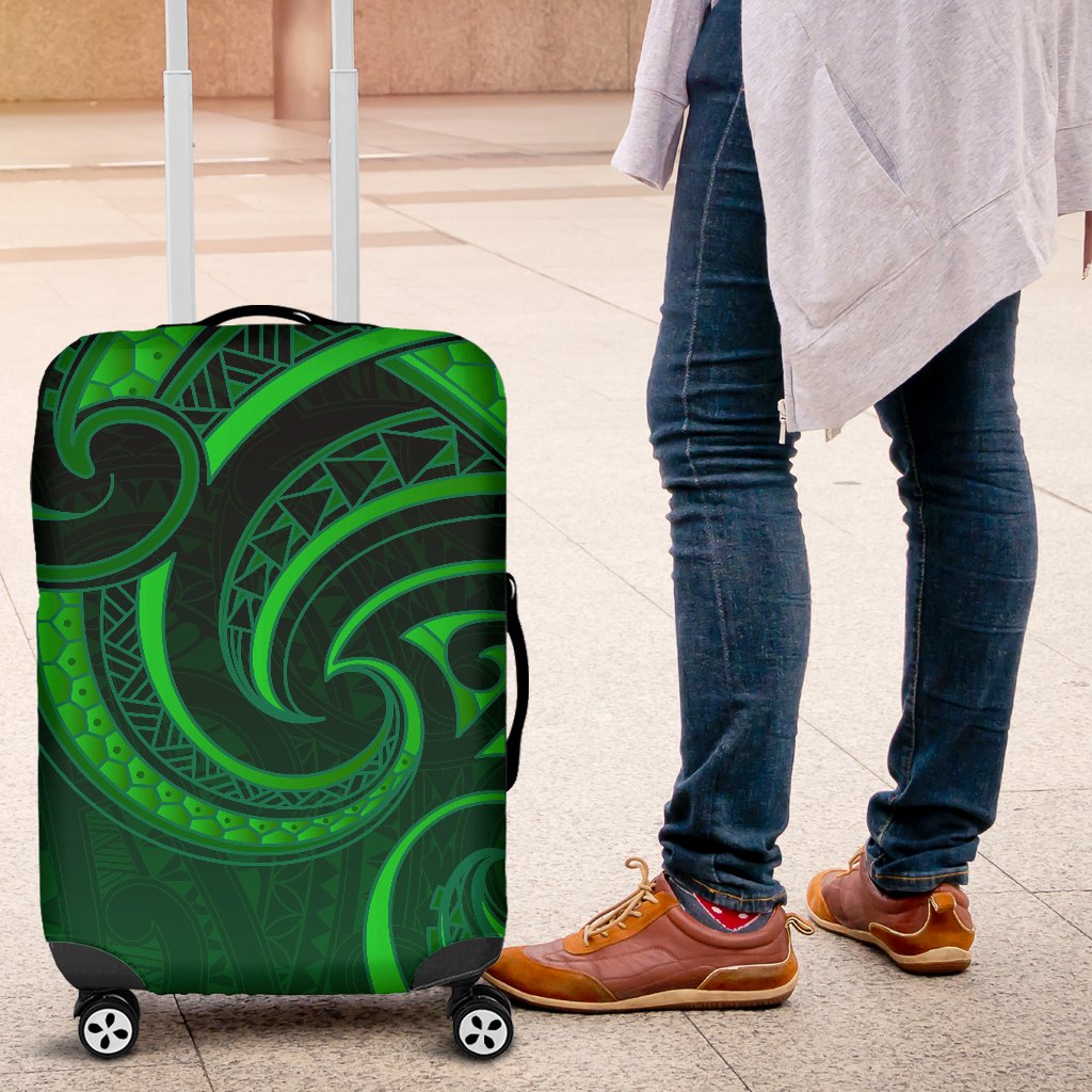 New Zealand Maori Mangopare Luggage Covers Polynesian - Green - Vibe Hoodie Shop