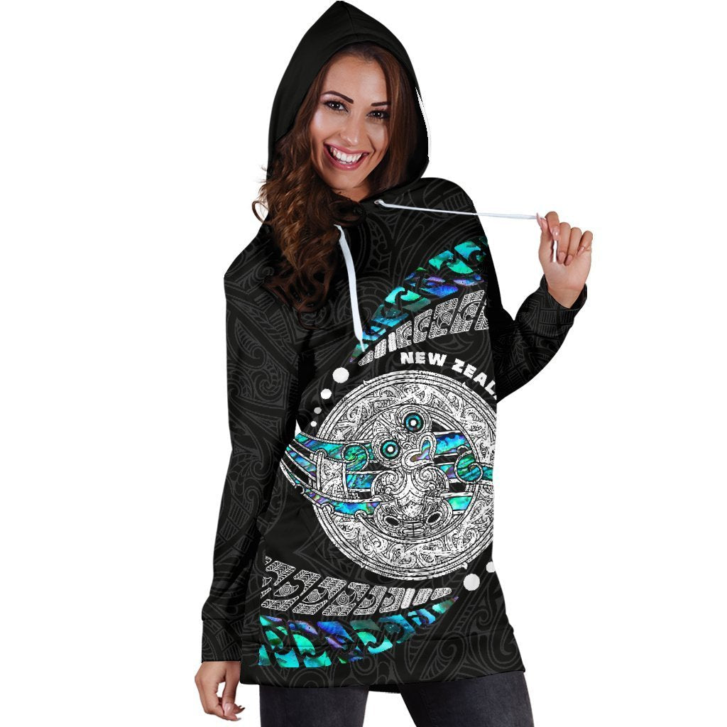 Maori New Zealand Women's Hoodie Dress Hei Tiki Sport Style - Vibe Hoodie Shop