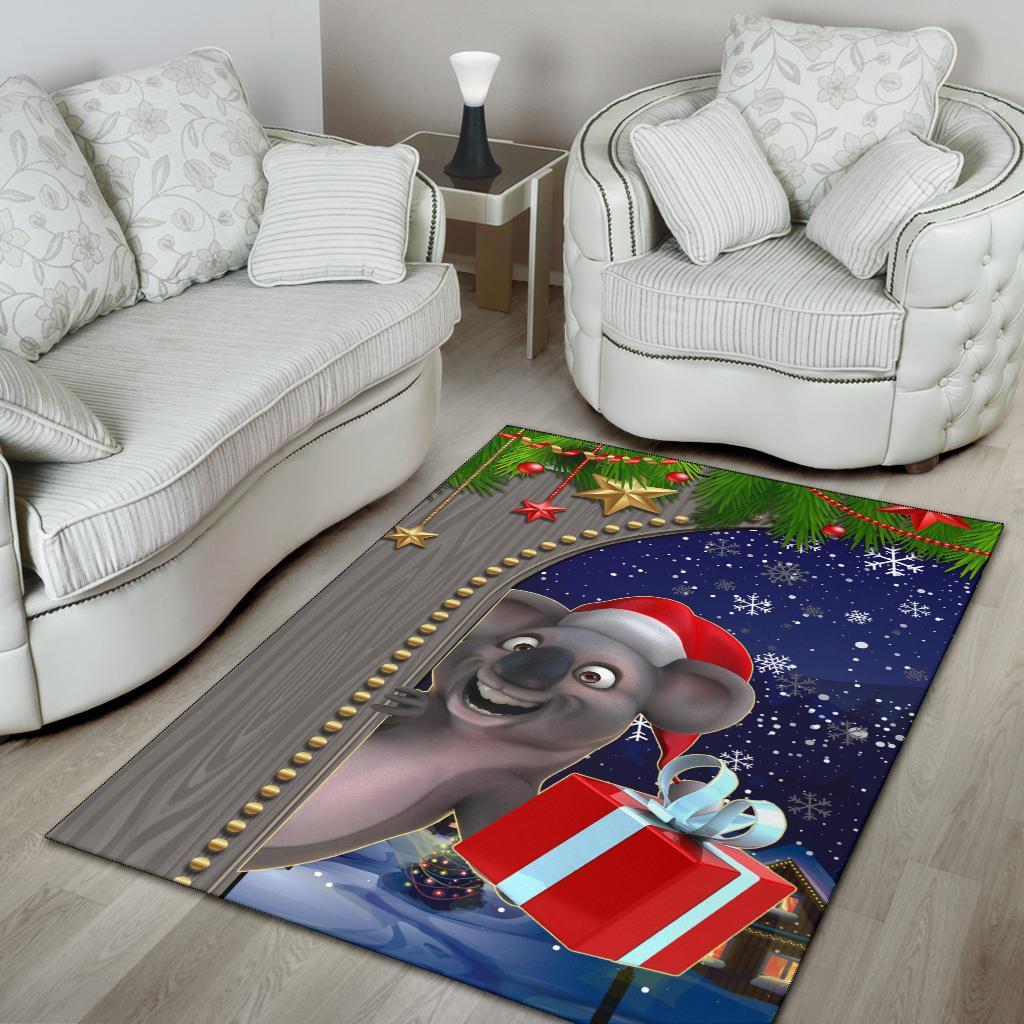 Christmas Area Rug - Fun Koala Christmas - - Vibe Hoodie Shop