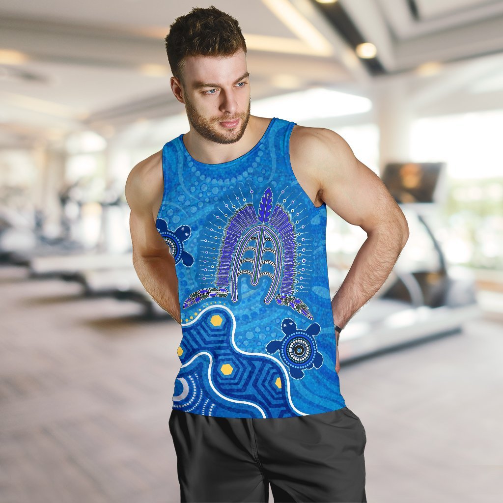 Torres Strait Men's Tank Top - Dhari And Turtle - Vibe Hoodie Shop