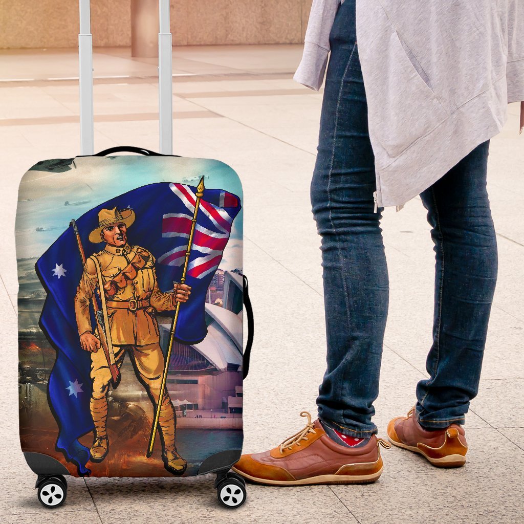 ANZAC Luggage Covers - Australian Soldier - Vibe Hoodie Shop