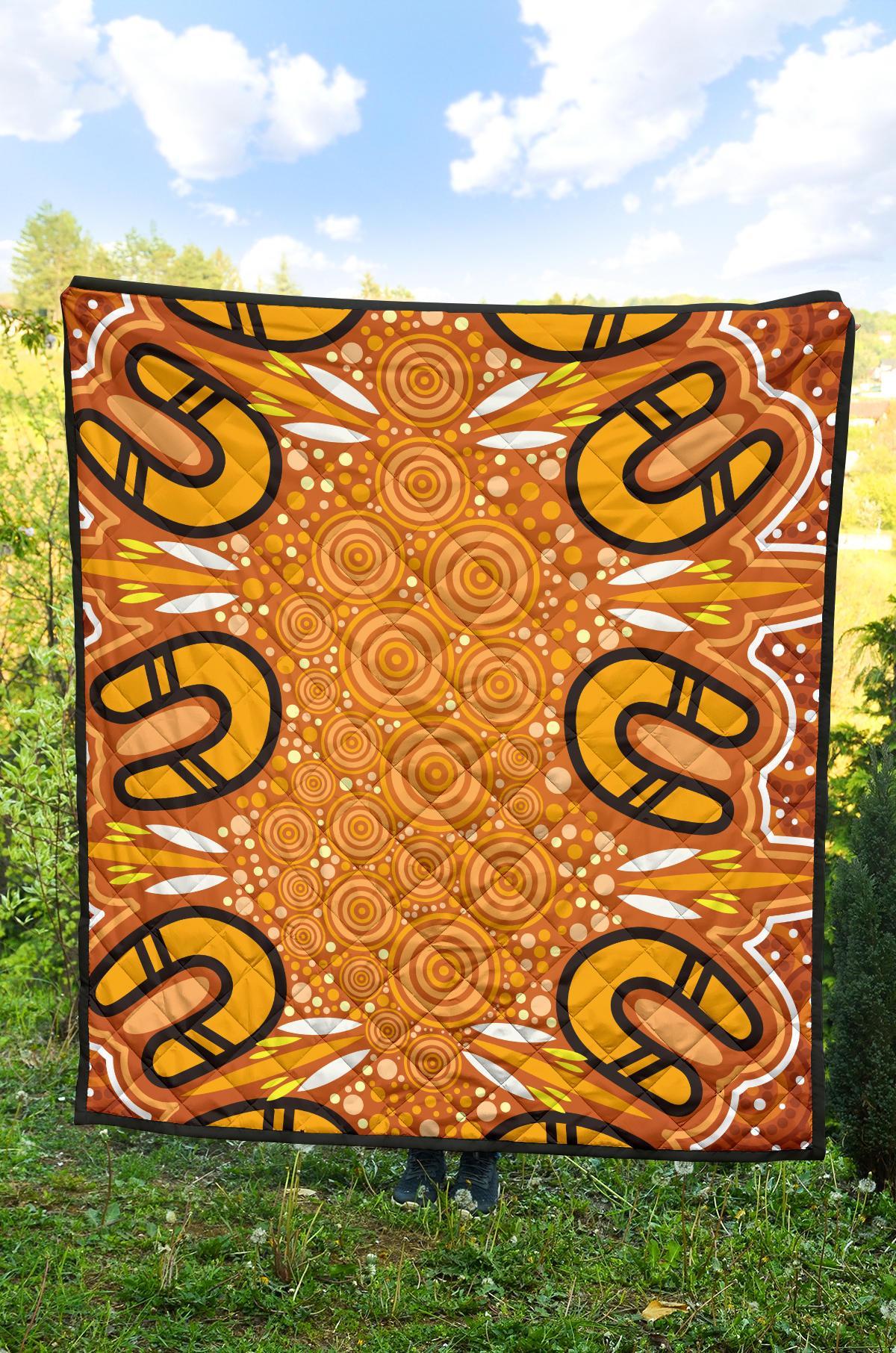 Aboriginal Premium Quilt - Indigenous Art Patterns Ver03 - Vibe Hoodie Shop