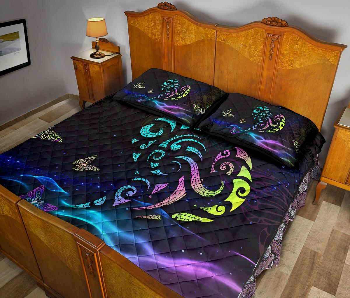 Light Maori New Zealand Quilt Bed Set - Vibe Hoodie Shop