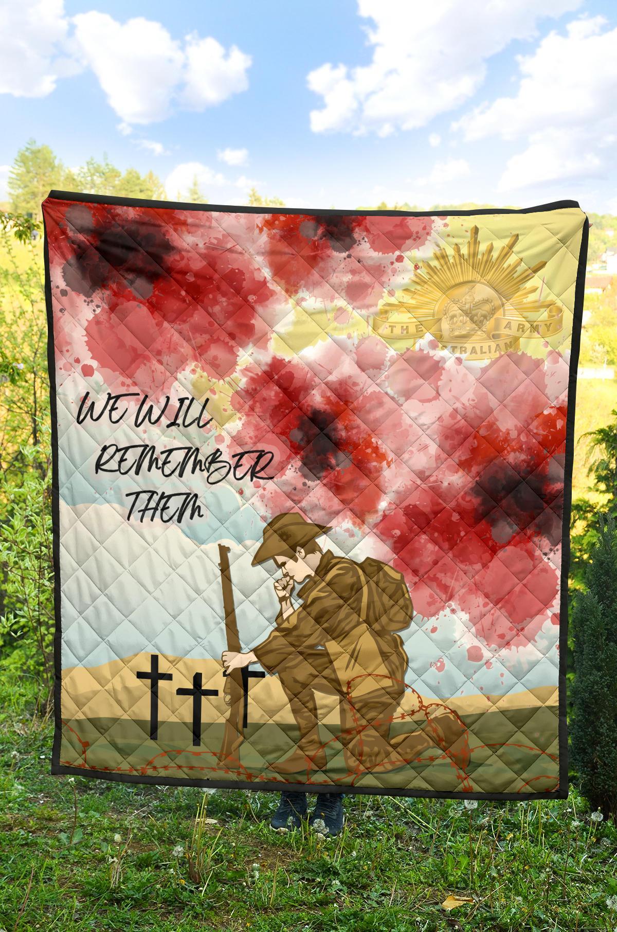 ANZAC Day Premium Quilt - We Will Remember Them - Vibe Hoodie Shop
