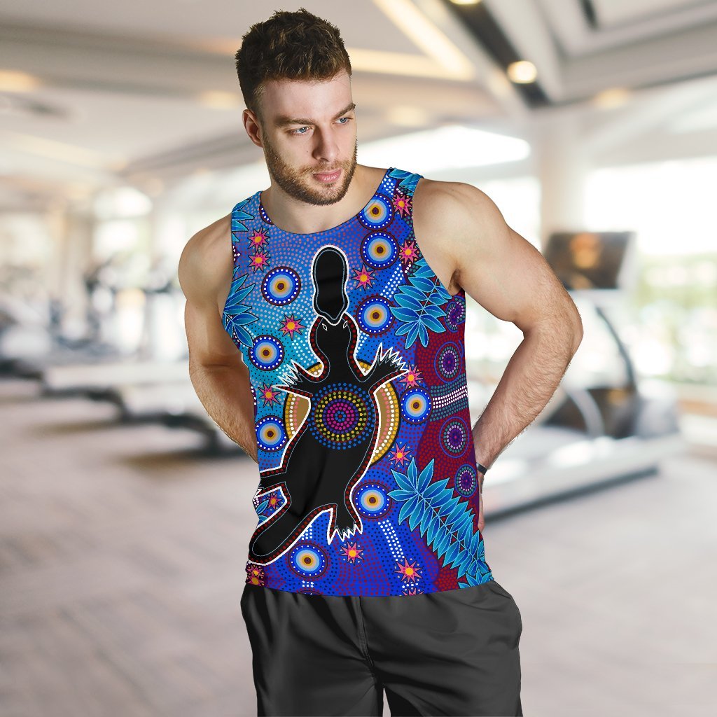 Aboriginal Men's Tank Top - Indigenous Platypus - Vibe Hoodie Shop