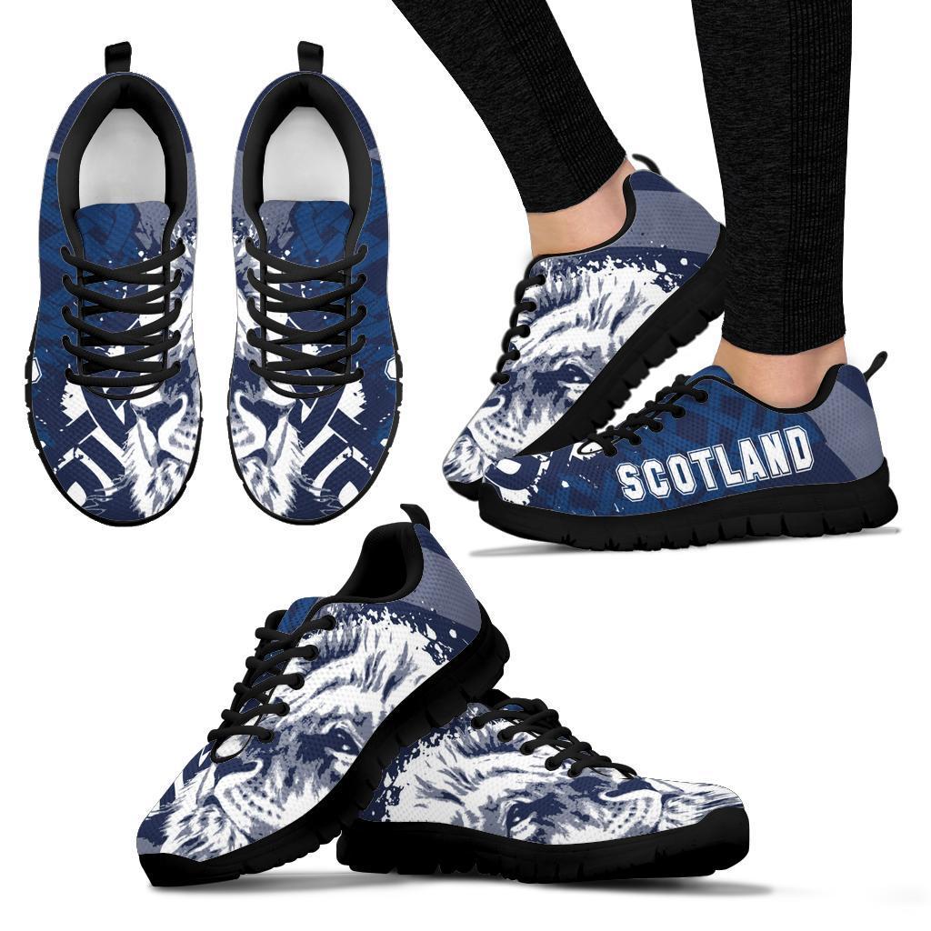 Scotland Celtic Sneakers - Cross Celt Lion - Vibe Hoodie Shop