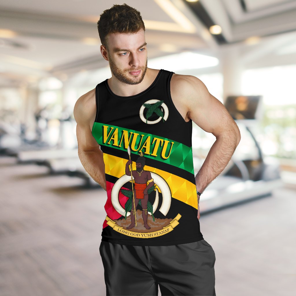 Vanuatu Rugby Men Tank Top Sporty Style - Vibe Hoodie Shop