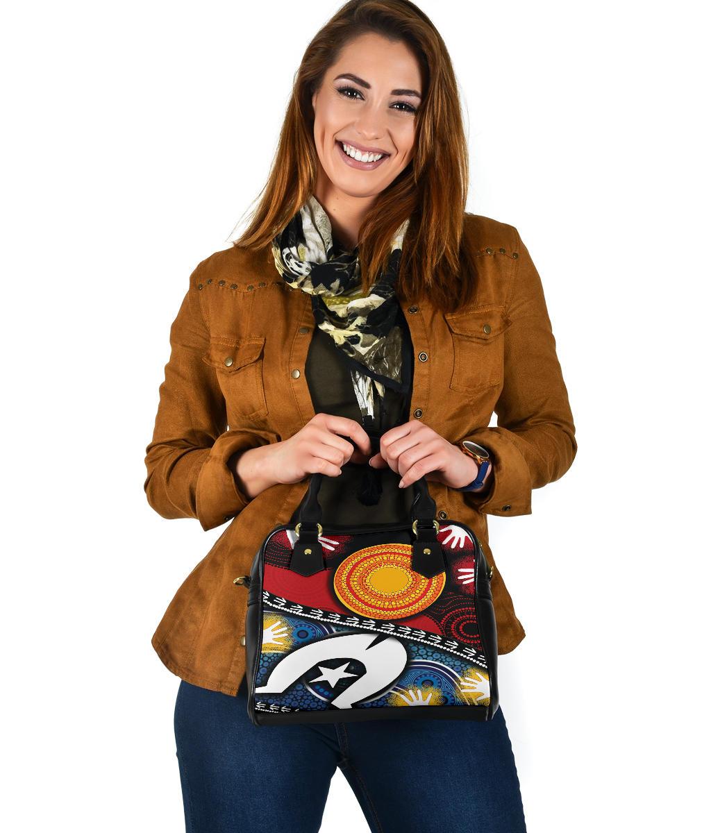 Shoulder Handbag - Australian NAIDOC Aboriginal and Torres Strait Islands Flags - Vibe Hoodie Shop