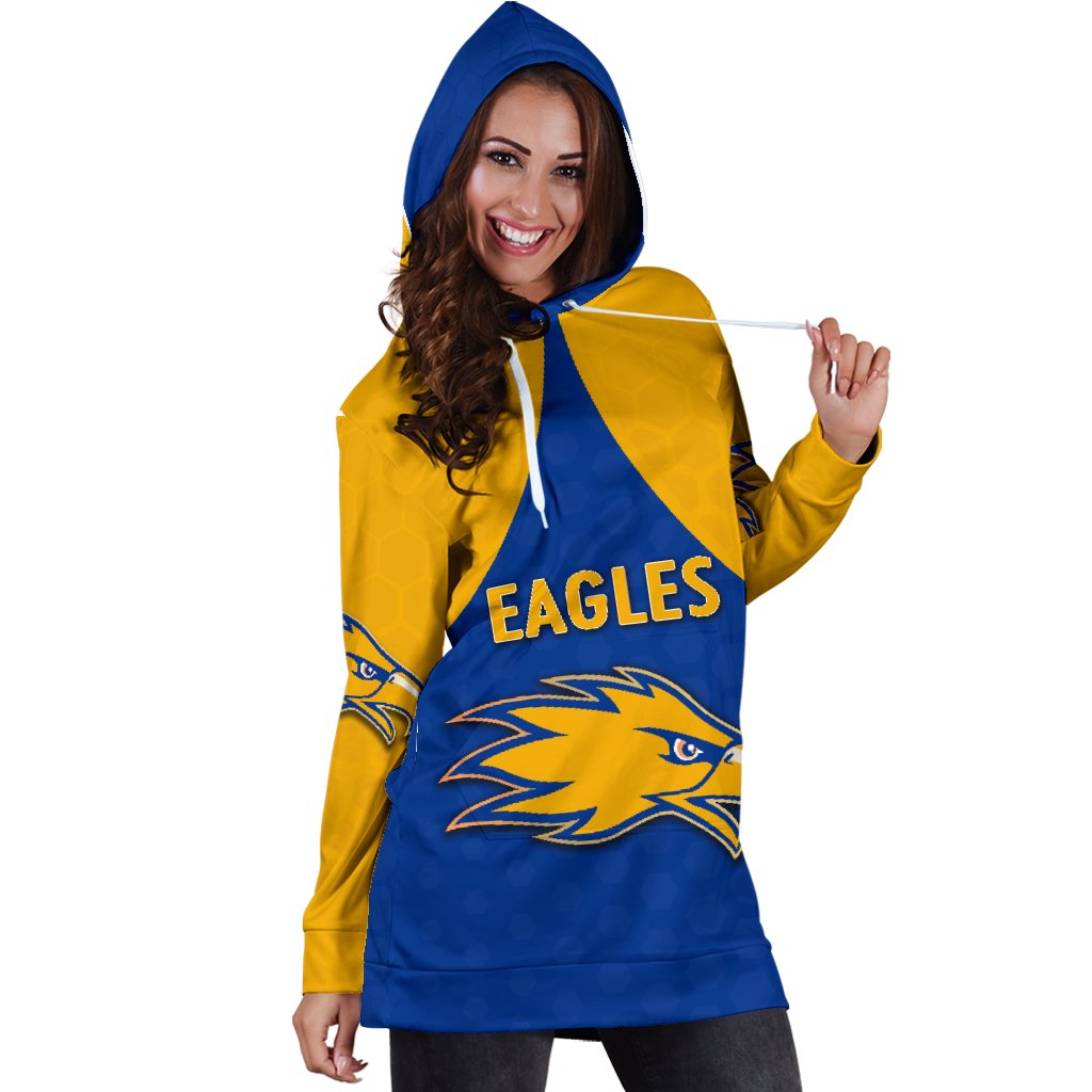 Eagles Hoodie Dress West Coast For Women - Royal Blue - Vibe Hoodie Shop