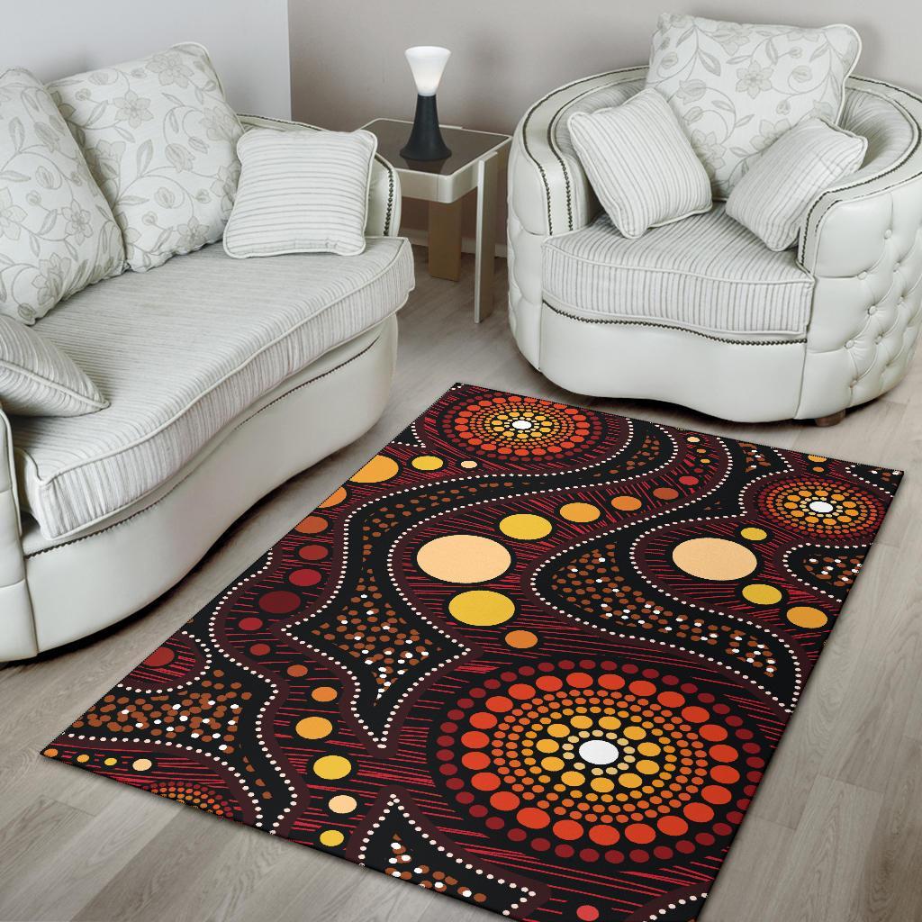 Aboriginal Area Rug - Aboriginal Art Ver01 - Vibe Hoodie Shop