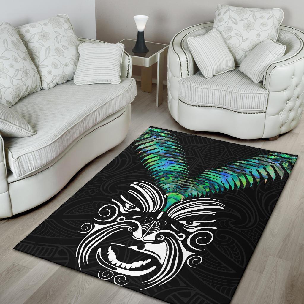 New Zealand Maori Moko Area Rug Paua Shell - Vibe Hoodie Shop