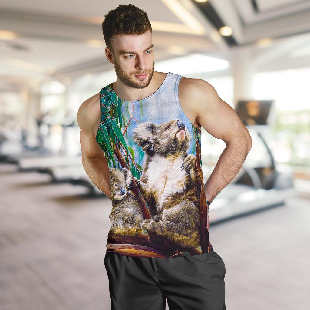 Tank Top - Koala And Joey Tank 3D Art - Men - Vibe Hoodie Shop