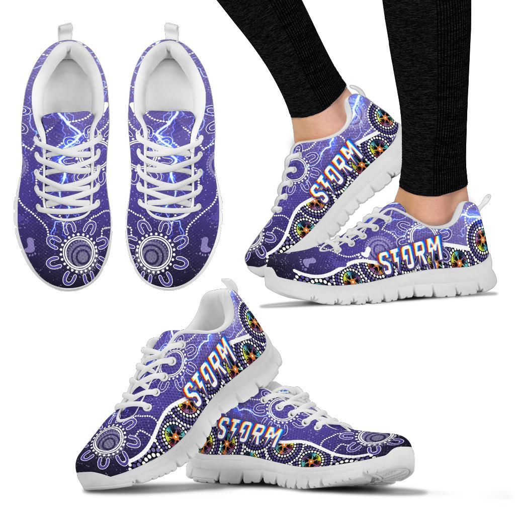 Melbourne Storm Sneakers Unique Indigenous - Vibe Hoodie Shop