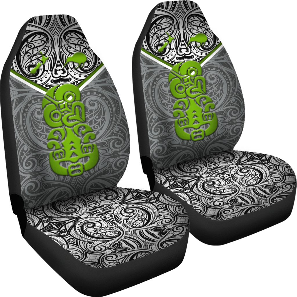 New Zealand Maori Rugby Car Seat Covers Pride Version - Gray - Vibe Hoodie Shop
