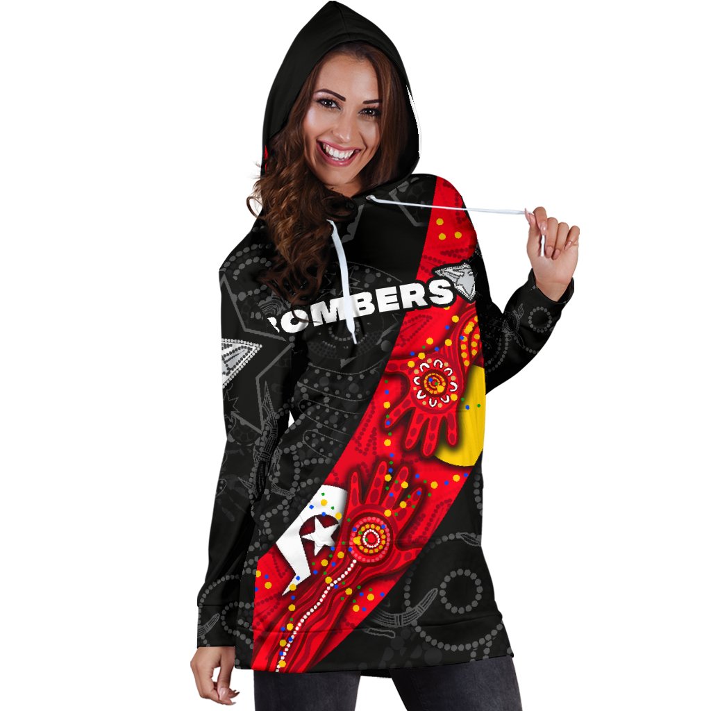 Bombers NAIDOC Week Women's Hoodie Dress Essendon Ingenious - Vibe Hoodie Shop