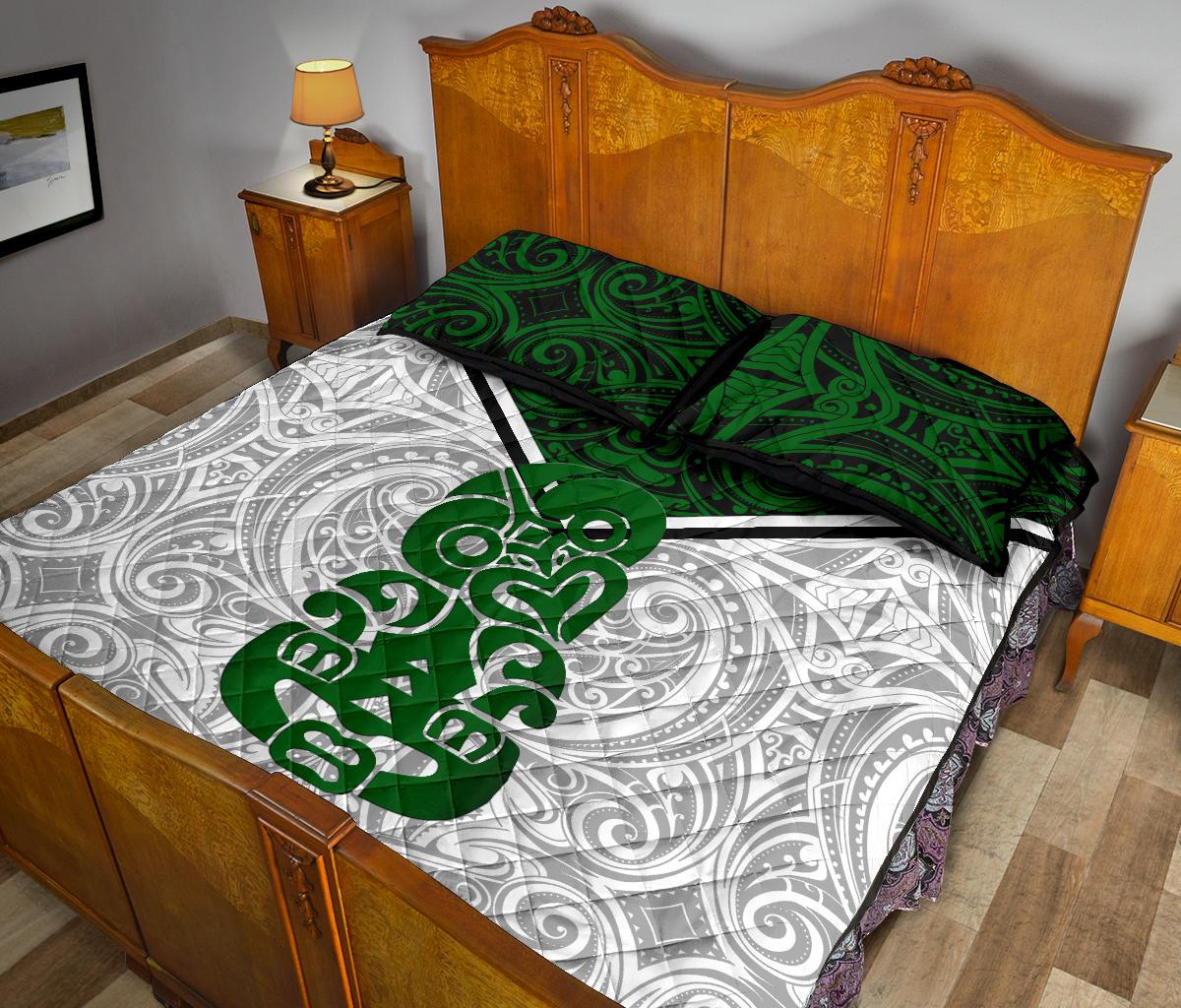 New Zealand Maori Rugby Quilt Bed Set Pride Version - White - Vibe Hoodie Shop
