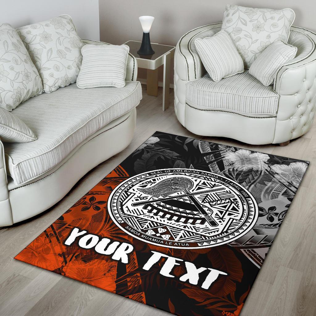 American Samoa Personalised Area Rug - Vintage Polynesian Style - Vibe Hoodie Shop