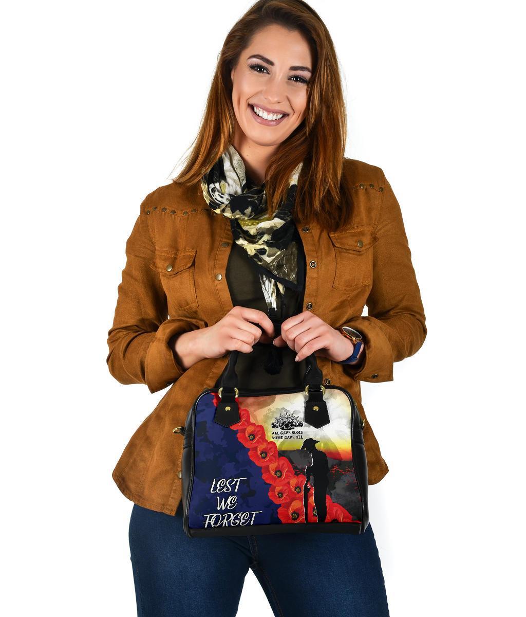 ANZAC Lest We Forget Shoulder Handbag - All Gave Some, Some Gave All - - Vibe Hoodie Shop