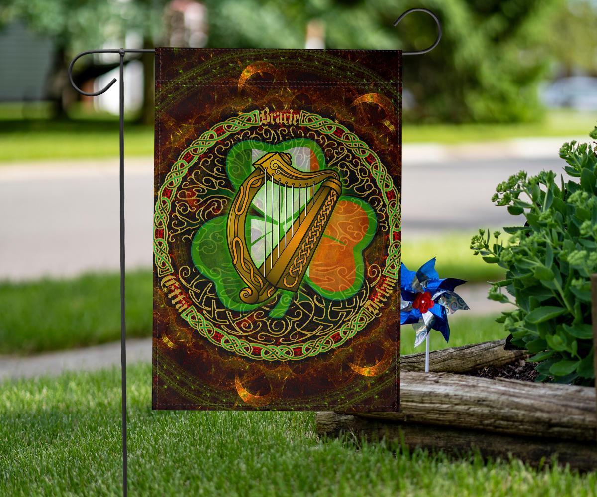 Ireland Celtic Flag - Ireland Coat Of Arms With Celtic Tree (Brown) - Vibe Hoodie Shop