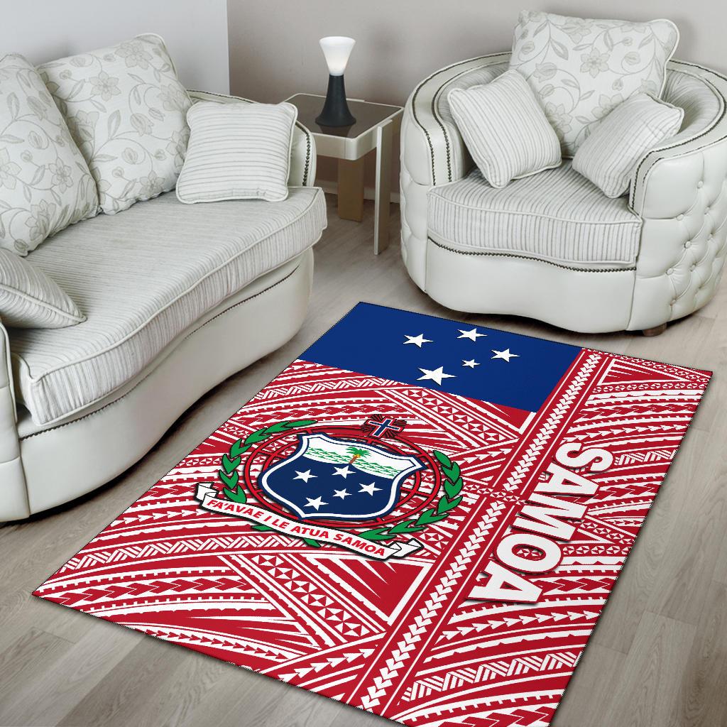 Samoa Flag Polynesian Area Rug - Vibe Hoodie Shop