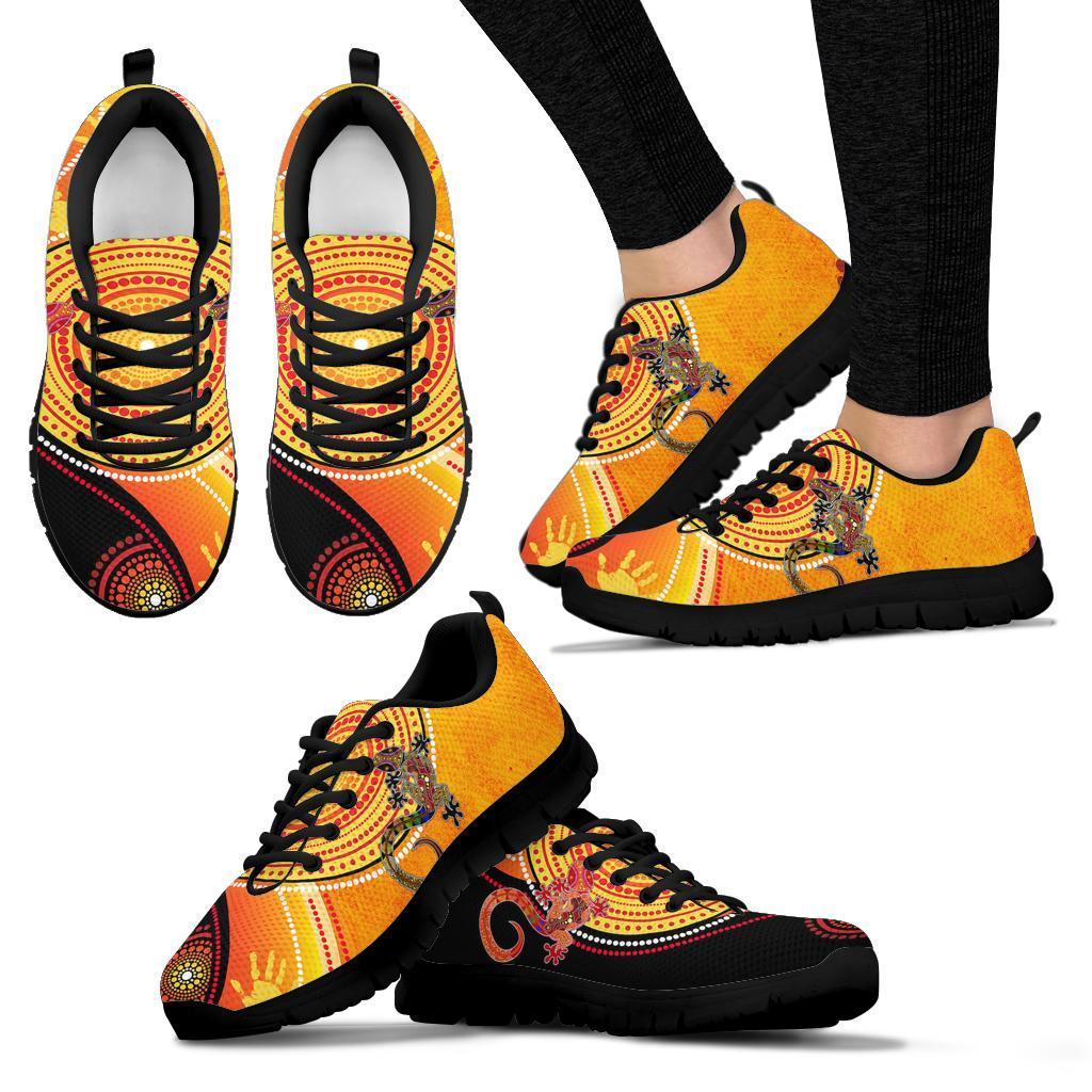 Aboriginal Sneakers - Couple Aboriginal Lizards - Vibe Hoodie Shop