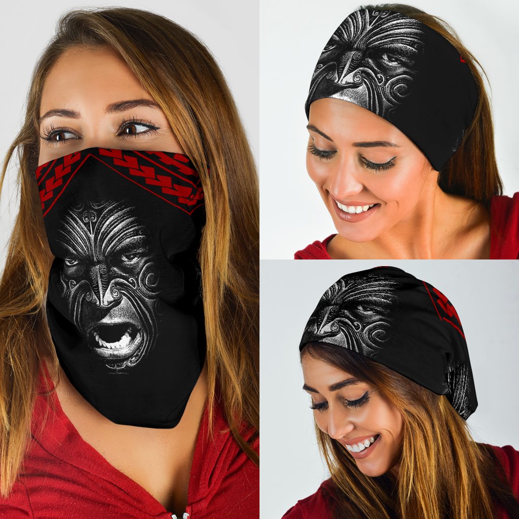 New Zealand Rugby Bandana Maori Haka Face - Vibe Hoodie Shop