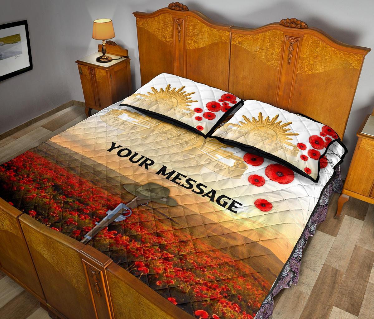 Custom ANZAC Day 2021 Quilt Bed Set - We Will Remember Them - Vibe Hoodie Shop