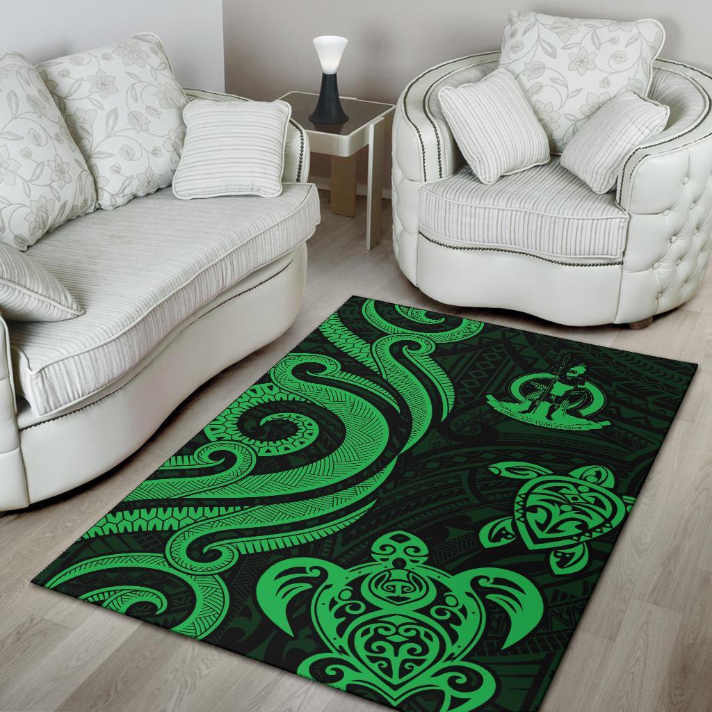 Vanuatu Area Rug - Green Tentacle Turtle - Vibe Hoodie Shop