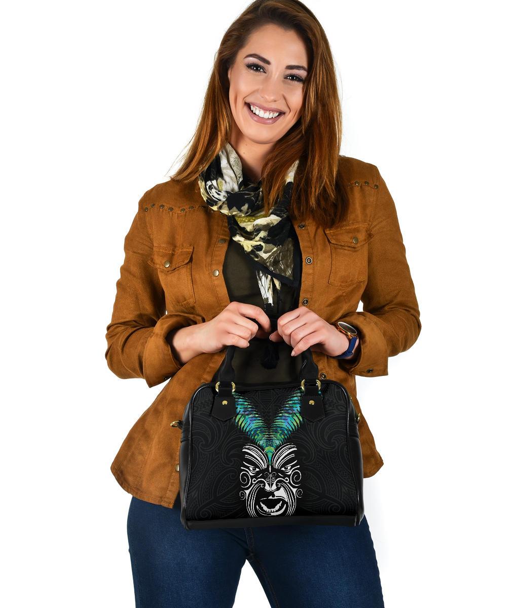 New Zealand Maori Moko Shoulder Handbag Paua Shell - Vibe Hoodie Shop