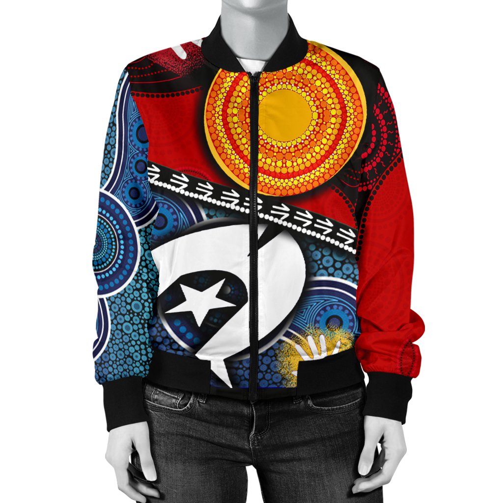 Bomber Jacket - Australian NAIDOC Aboriginal and Torres Strait Islands Flags - Vibe Hoodie Shop