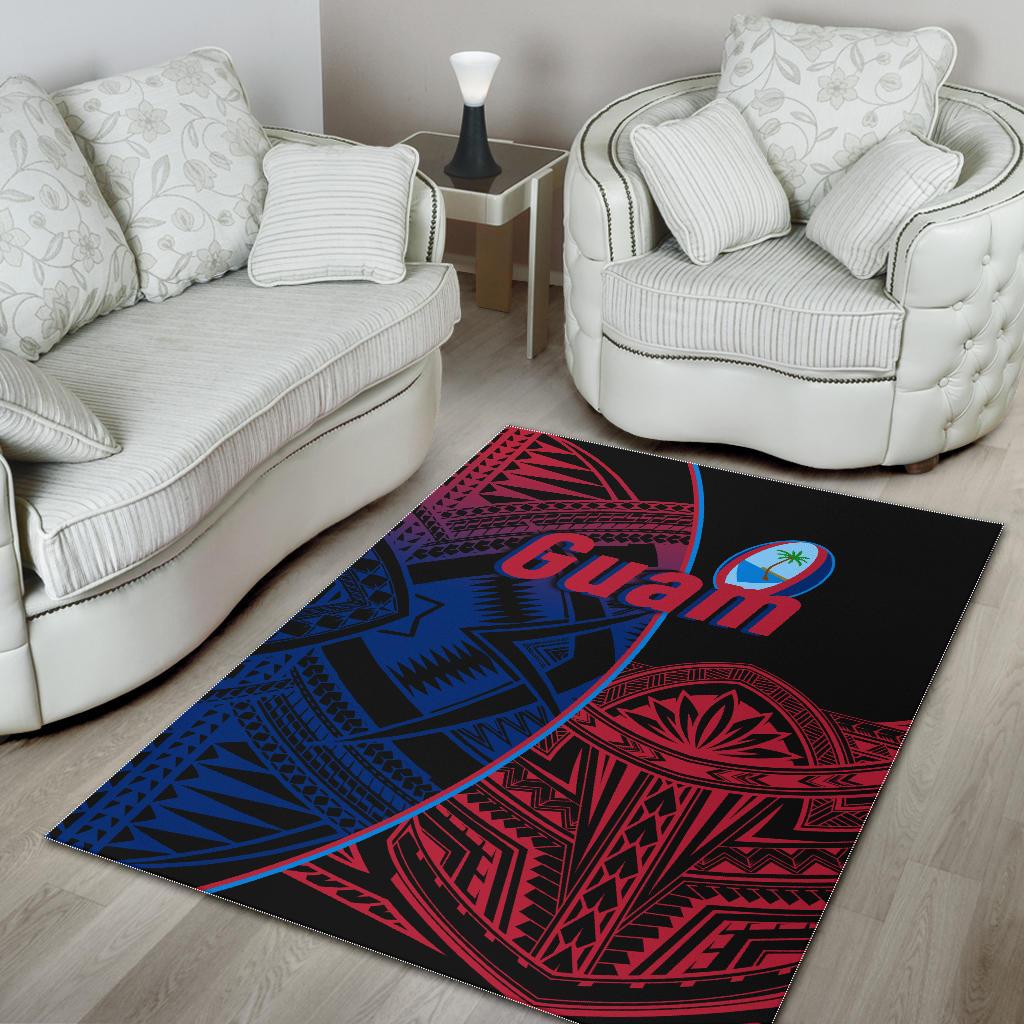 Guam Rugby Area Rug Impressive Version - Vibe Hoodie Shop