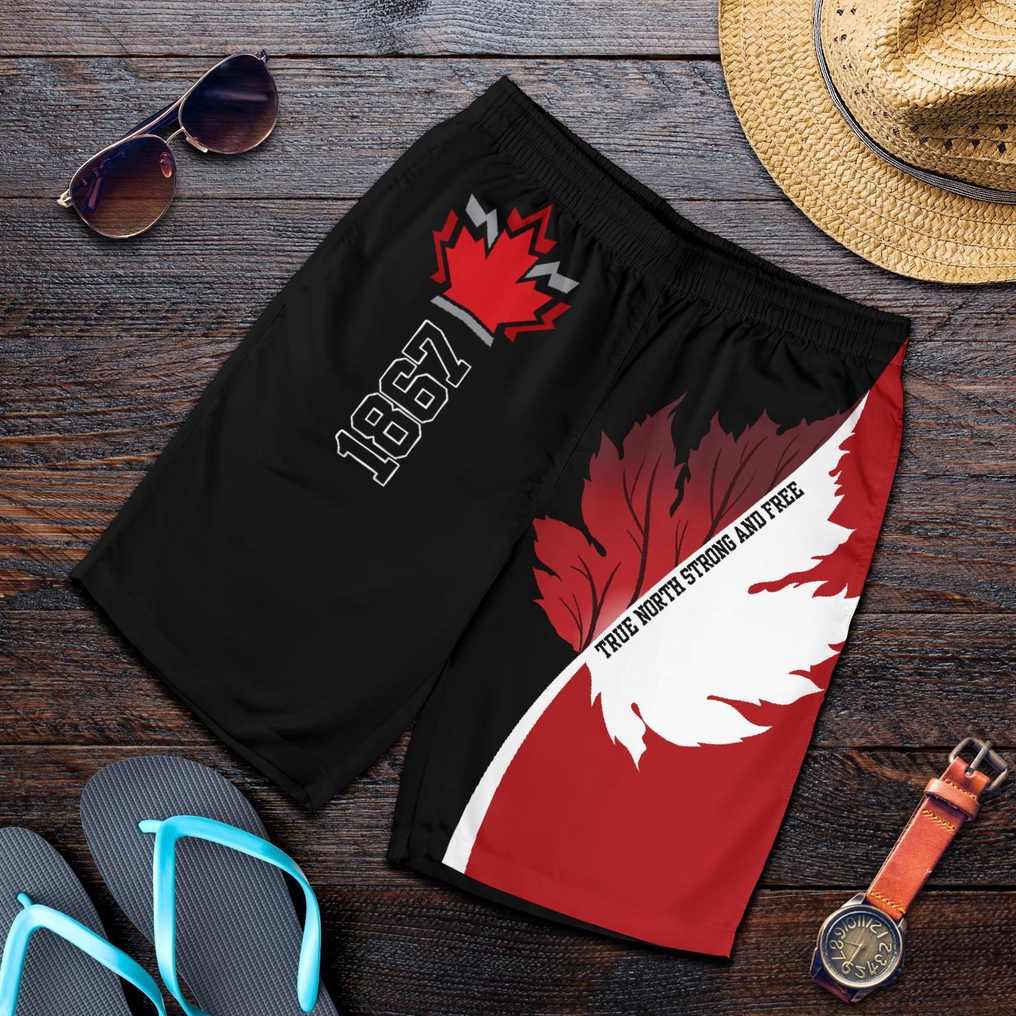 Canada Strong And Free Men's Shorts - Vibe Hoodie Shop