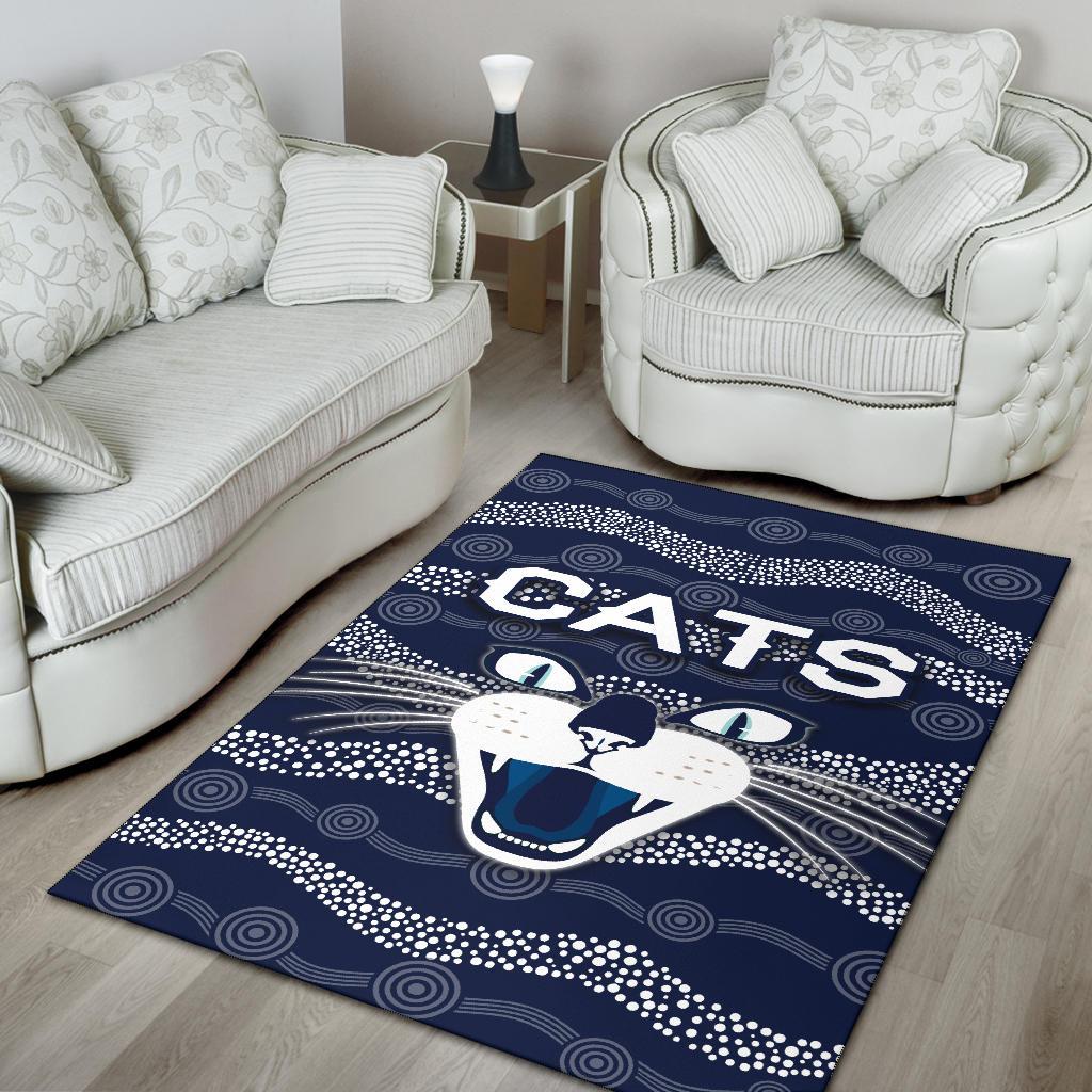 Geelong Area Rug Cats Indigenous - Navy - Vibe Hoodie Shop