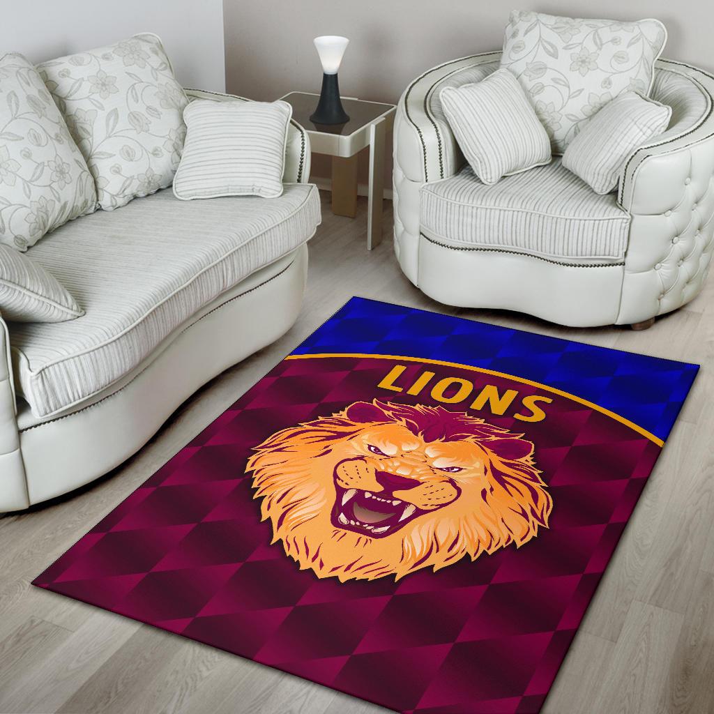 Brisbane Lions Area Rug Powerful - Vibe Hoodie Shop