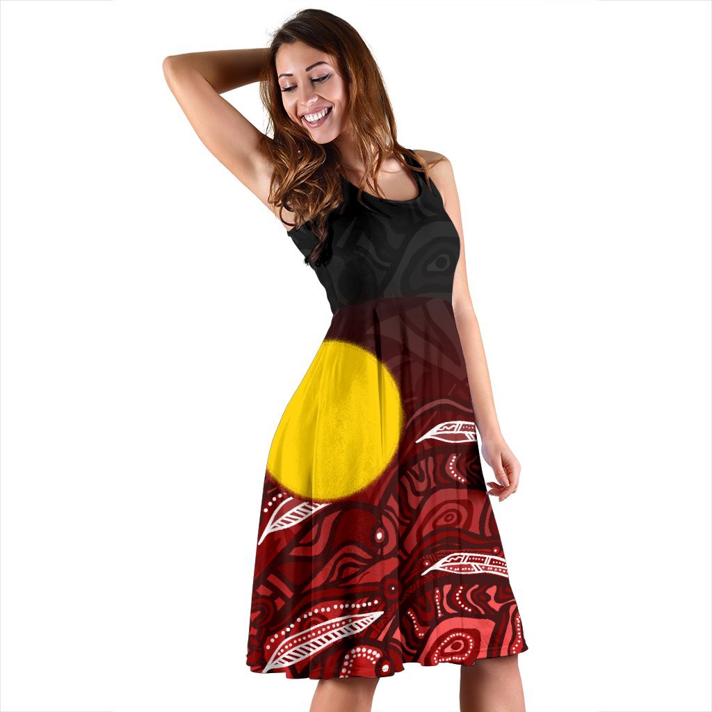 aboriginal-midi-dress-red-landscape