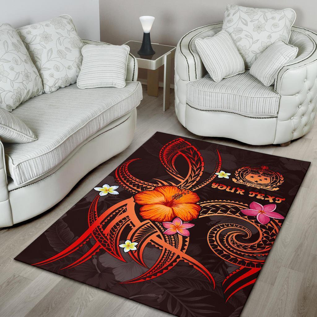 Polynesian Hawaii Personalised Area Rug - Legend of Samoa (Red) - Vibe Hoodie Shop