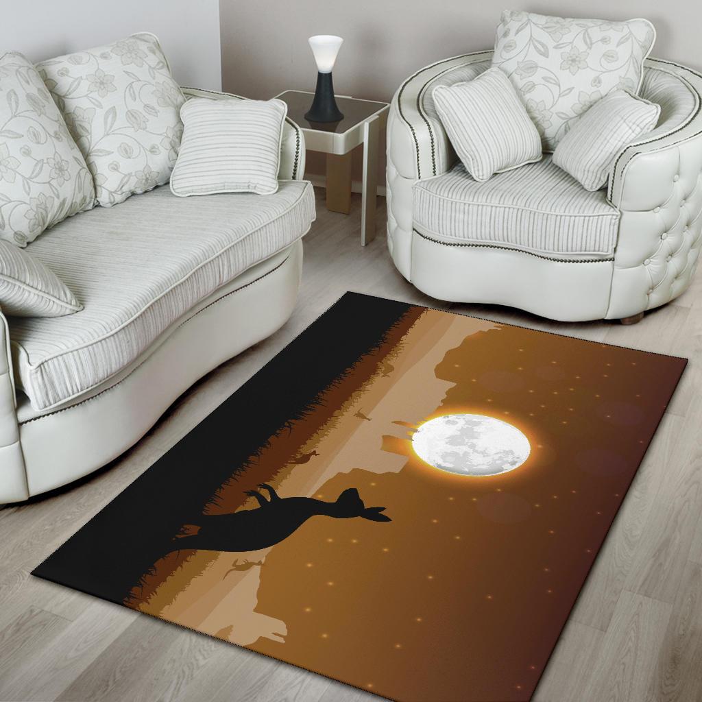 Area Rug - Kangaroo Rug Nightfall Landscape Art - Vibe Hoodie Shop