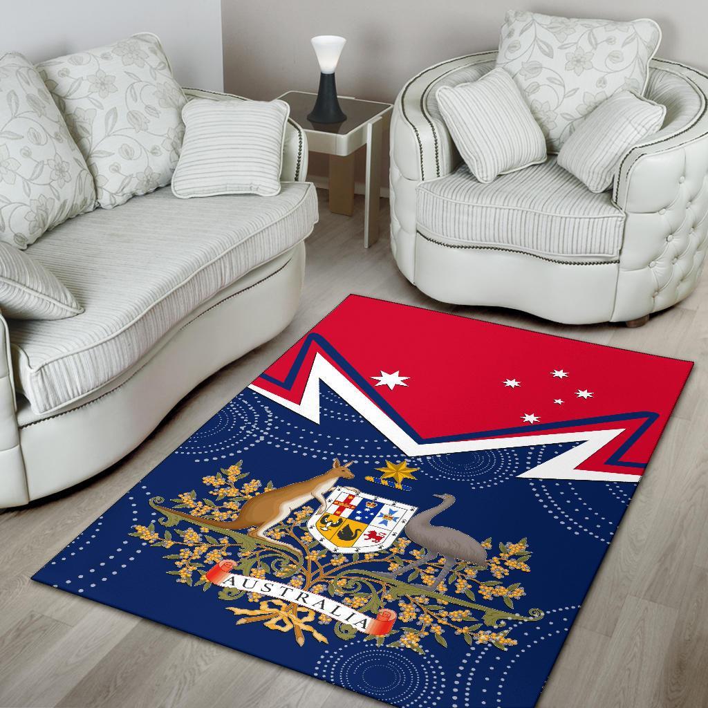 Area Rug - Australian Coat Of Arms Flag Color - Vibe Hoodie Shop