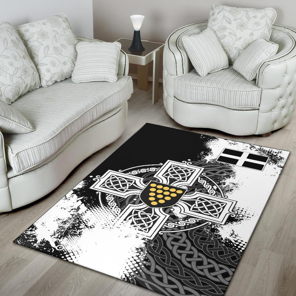 Cornwall Area Rug - Cornwall Celtic Cross - Vibe Hoodie Shop