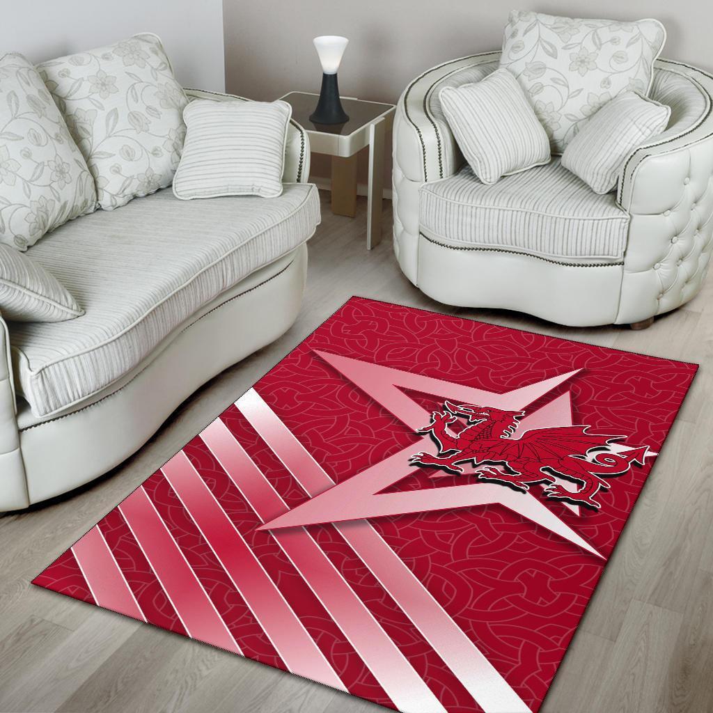 Wales Celtic Area Rug - Wales Star - Vibe Hoodie Shop