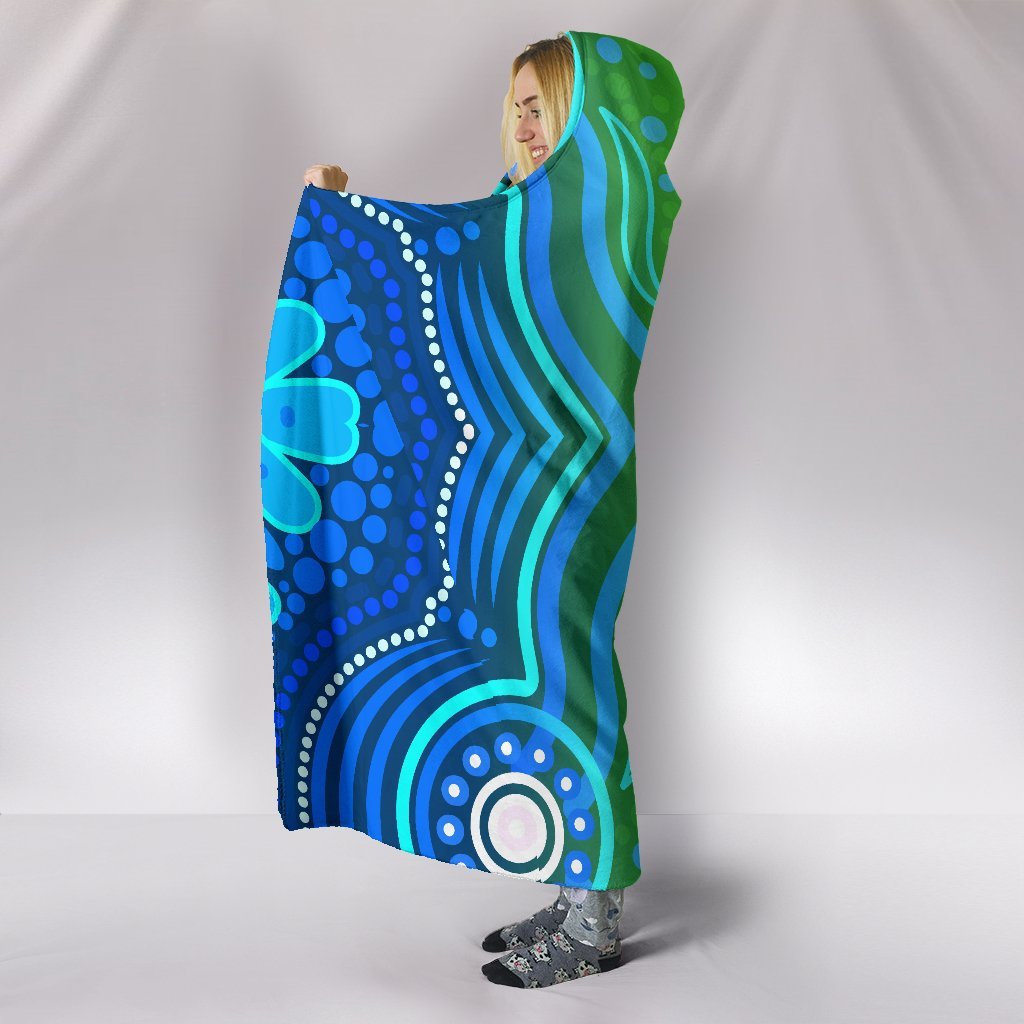 aboriginal-hooded-blanket-aboriginal-turtle-family