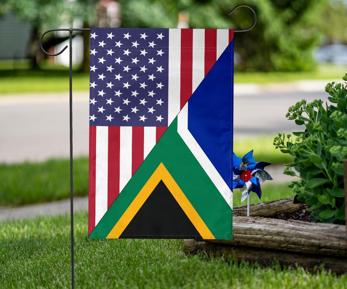 US Flag with South Africa Flag - Vibe Hoodie Shop