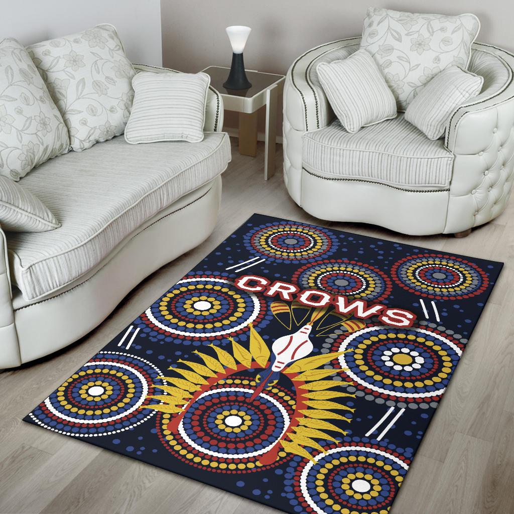 Adelaide Area Rug Original Indigenous Crows - Vibe Hoodie Shop