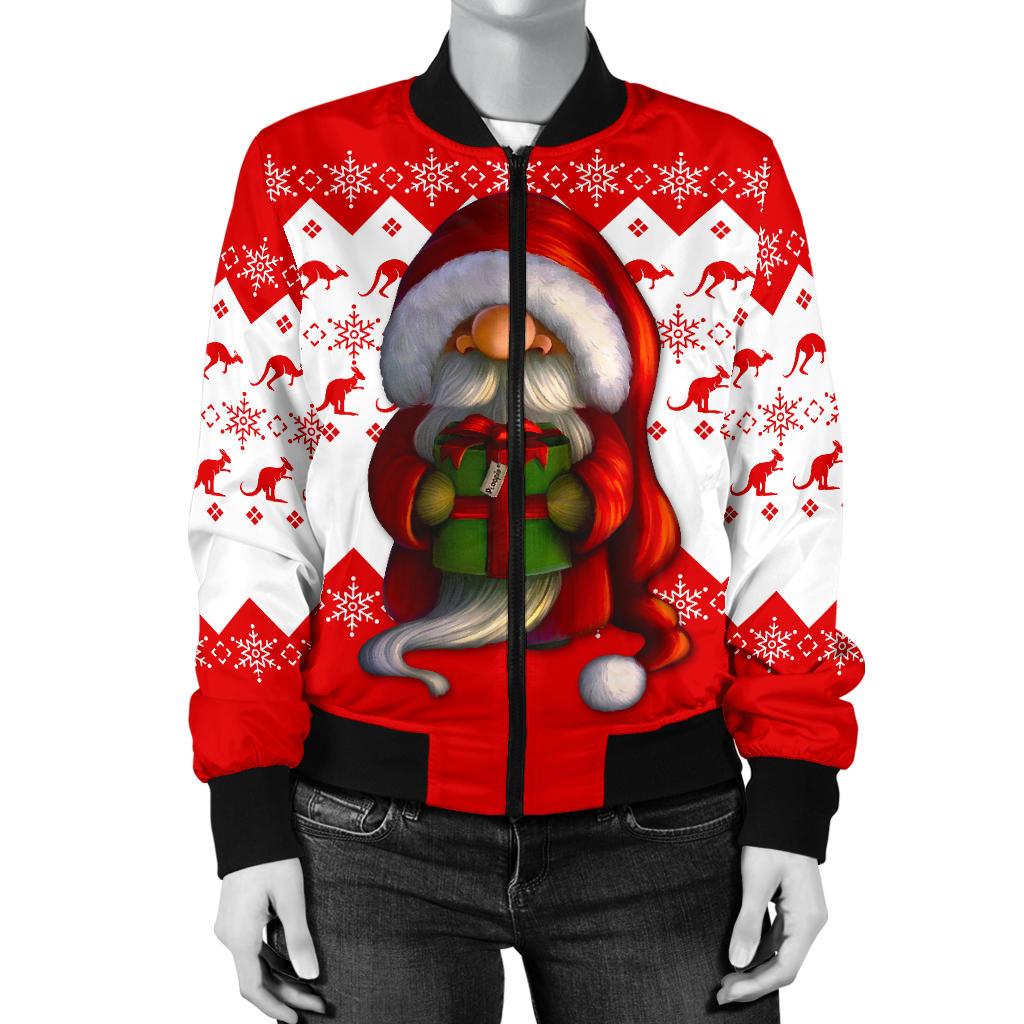 Australia Christmas Bomber Jacket - Christmas Gnome Jacket - Vibe Hoodie Shop