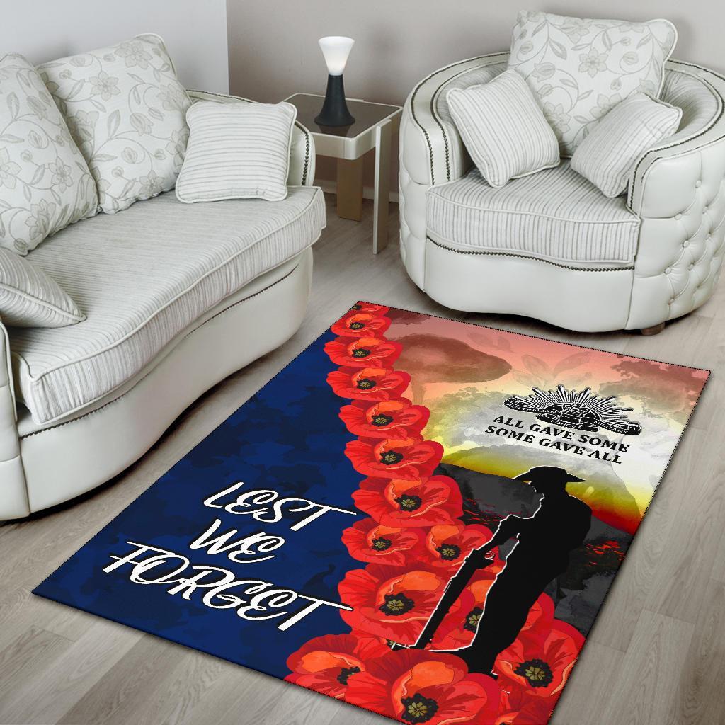 ANZAC Lest We Forget Area Rug - All Gave Some, Some Gave All - - Vibe Hoodie Shop