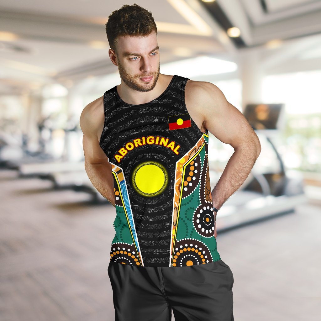 (Custom) Men's Tank Top - Aboriginal Lives Matter Style Tornado - Vibe Hoodie Shop