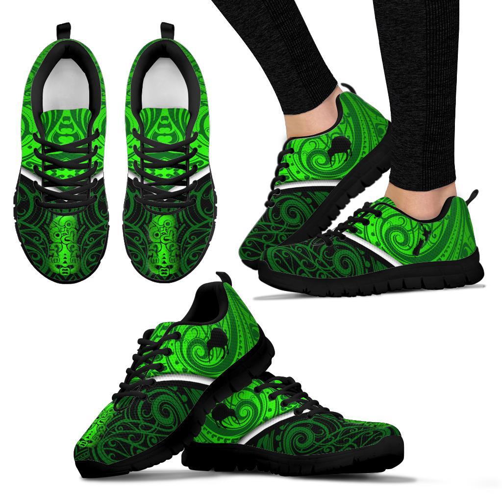 New Zealand Maori Rugby Sneakers Pride Version - Green - Vibe Hoodie Shop