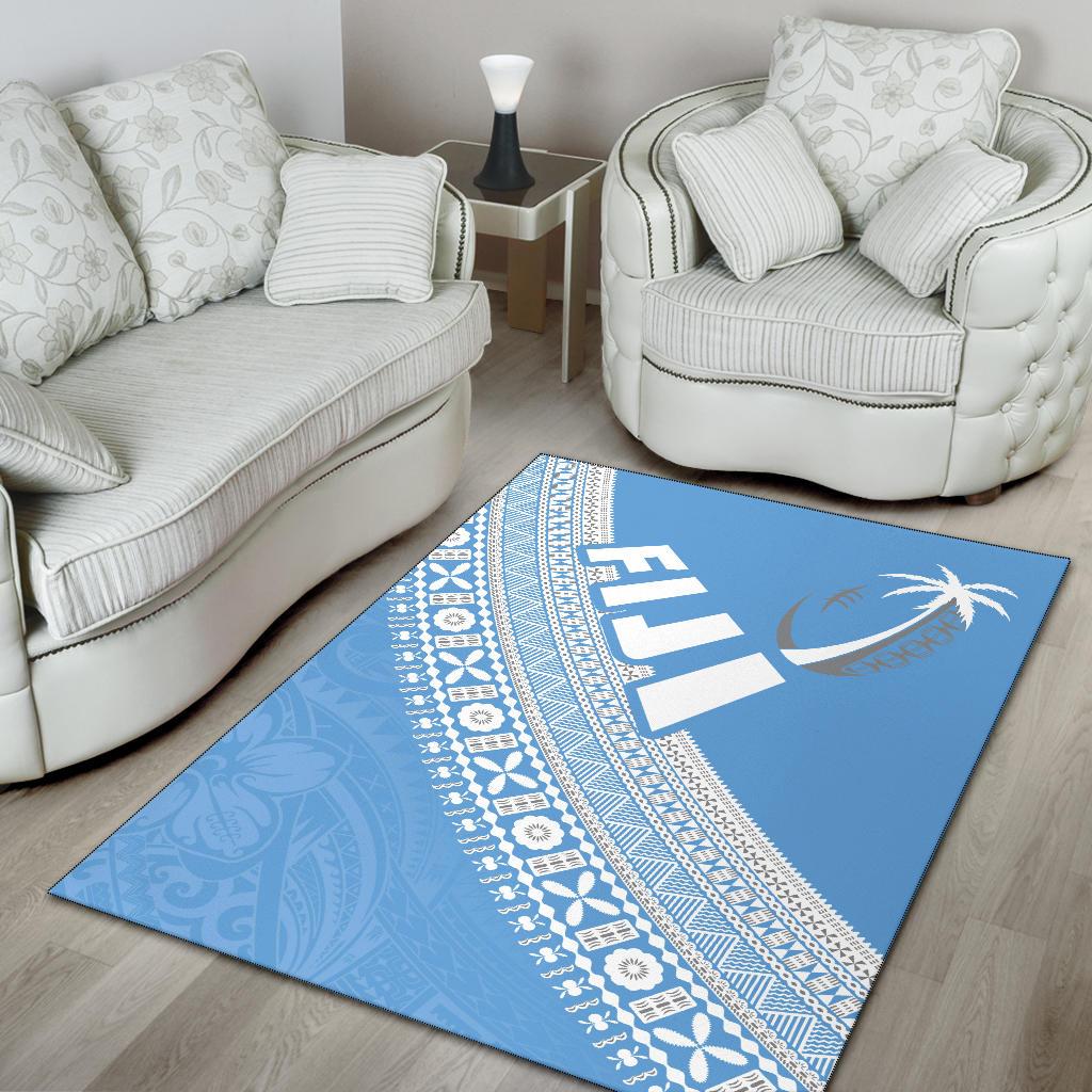 Fiji Tapa Rugby Area Rug version Style You Win - Blue - Vibe Hoodie Shop