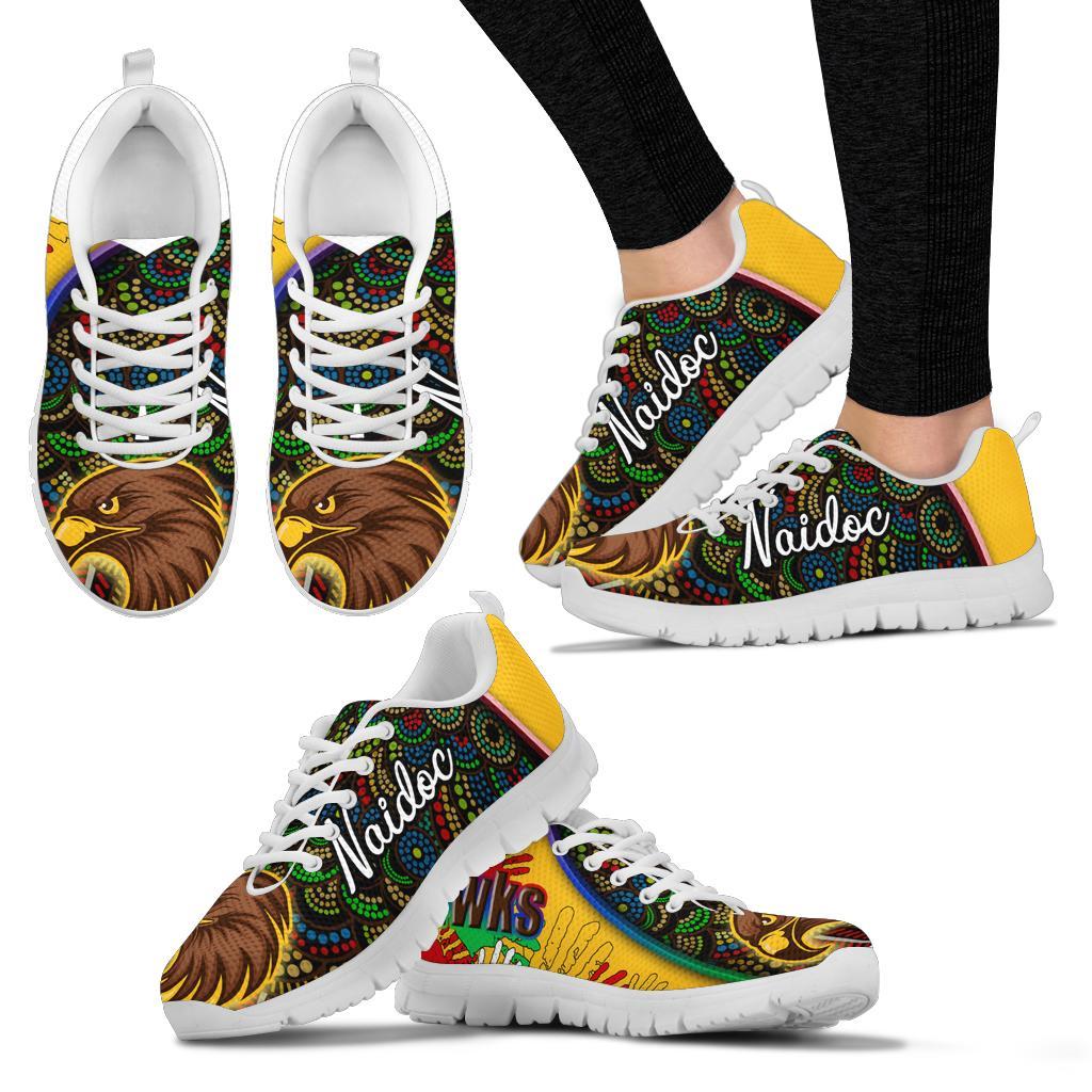 Pride Hawks Sneakers Hawthorn NAIDOC Week Aboriginal Version Special - White - Vibe Hoodie Shop